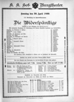 Theaterzettel (Oper und Burgtheater in Wien) 18990430 Seite: 2