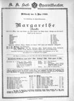 Theaterzettel (Oper und Burgtheater in Wien) 18990503 Seite: 1
