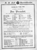 Theaterzettel (Oper und Burgtheater in Wien) 18990507 Seite: 1