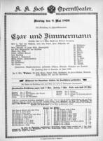 Theaterzettel (Oper und Burgtheater in Wien) 18990508 Seite: 1