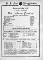 Theaterzettel (Oper und Burgtheater in Wien) 18990508 Seite: 2
