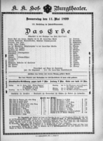Theaterzettel (Oper und Burgtheater in Wien) 18990511 Seite: 2