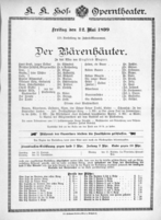 Theaterzettel (Oper und Burgtheater in Wien) 18990512 Seite: 1