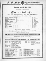 Theaterzettel (Oper und Burgtheater in Wien) 18990514 Seite: 1