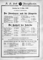 Theaterzettel (Oper und Burgtheater in Wien) 18990514 Seite: 2