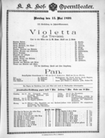 Theaterzettel (Oper und Burgtheater in Wien) 18990515 Seite: 1