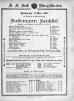Theaterzettel (Oper und Burgtheater in Wien) 18990515 Seite: 2