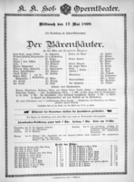 Theaterzettel (Oper und Burgtheater in Wien) 18990517 Seite: 1