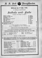 Theaterzettel (Oper und Burgtheater in Wien) 18990517 Seite: 2