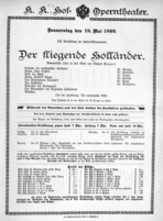Theaterzettel (Oper und Burgtheater in Wien) 18990518 Seite: 1
