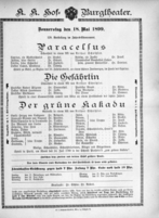 Theaterzettel (Oper und Burgtheater in Wien) 18990518 Seite: 2