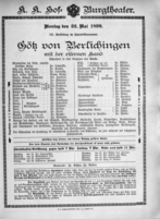 Theaterzettel (Oper und Burgtheater in Wien) 18990522 Seite: 3
