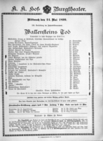 Theaterzettel (Oper und Burgtheater in Wien) 18990524 Seite: 2