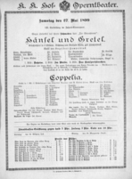 Theaterzettel (Oper und Burgtheater in Wien) 18990527 Seite: 1