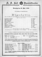 Theaterzettel (Oper und Burgtheater in Wien) 18990530 Seite: 1