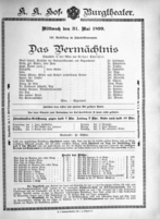 Theaterzettel (Oper und Burgtheater in Wien) 18990531 Seite: 2