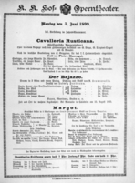 Theaterzettel (Oper und Burgtheater in Wien) 18990605 Seite: 1