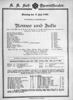 Theaterzettel (Oper und Burgtheater in Wien) 18990606 Seite: 1