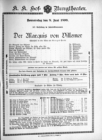 Theaterzettel (Oper und Burgtheater in Wien) 18990608 Seite: 2