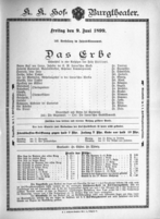 Theaterzettel (Oper und Burgtheater in Wien) 18990609 Seite: 2