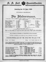 Theaterzettel (Oper und Burgtheater in Wien) 18990610 Seite: 1