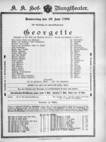 Theaterzettel (Oper und Burgtheater in Wien) 18990629 Seite: 1