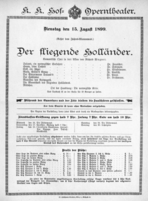 Theaterzettel (Oper und Burgtheater in Wien) 18990815 Seite: 1