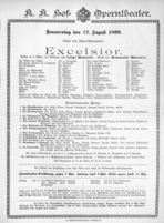 Theaterzettel (Oper und Burgtheater in Wien) 18990817 Seite: 1
