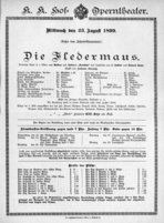 Theaterzettel (Oper und Burgtheater in Wien) 18990823 Seite: 1