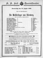 Theaterzettel (Oper und Burgtheater in Wien) 18990824 Seite: 1