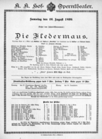 Theaterzettel (Oper und Burgtheater in Wien) 18990826 Seite: 1