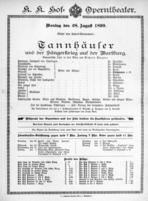 Theaterzettel (Oper und Burgtheater in Wien) 18990828 Seite: 1