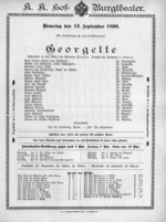 Theaterzettel (Oper und Burgtheater in Wien) 18990912 Seite: 1