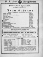 Theaterzettel (Oper und Burgtheater in Wien) 18990921 Seite: 1