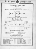 Theaterzettel (Oper und Burgtheater in Wien) 18991008 Seite: 1