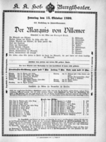 Theaterzettel (Oper und Burgtheater in Wien) 18991015 Seite: 2