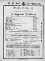 Theaterzettel (Oper und Burgtheater in Wien) 18991018 Seite: 1
