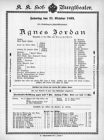 Theaterzettel (Oper und Burgtheater in Wien) 18991021 Seite: 1
