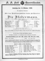 Theaterzettel (Oper und Burgtheater in Wien) 18991025 Seite: 1