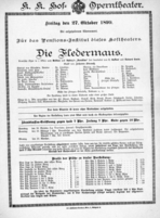 Theaterzettel (Oper und Burgtheater in Wien) 18991027 Seite: 2
