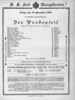 Theaterzettel (Oper und Burgtheater in Wien) 18991110 Seite: 1