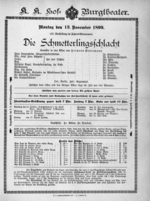 Theaterzettel (Oper und Burgtheater in Wien) 18991113 Seite: 1