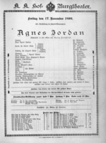 Theaterzettel (Oper und Burgtheater in Wien) 18991117 Seite: 1