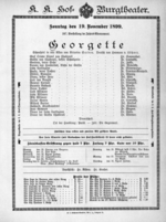 Theaterzettel (Oper und Burgtheater in Wien) 18991119 Seite: 2