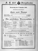 Theaterzettel (Oper und Burgtheater in Wien) 18991207 Seite: 1