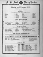 Theaterzettel (Oper und Burgtheater in Wien) 18991219 Seite: 1