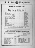 Theaterzettel (Oper und Burgtheater in Wien) 18991220 Seite: 1