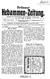 Brünner Hebammen-Zeitung 19110120 Seite: 1