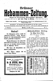 Brünner Hebammen-Zeitung 19110320 Seite: 1