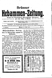 Brünner Hebammen-Zeitung 19110426 Seite: 1
